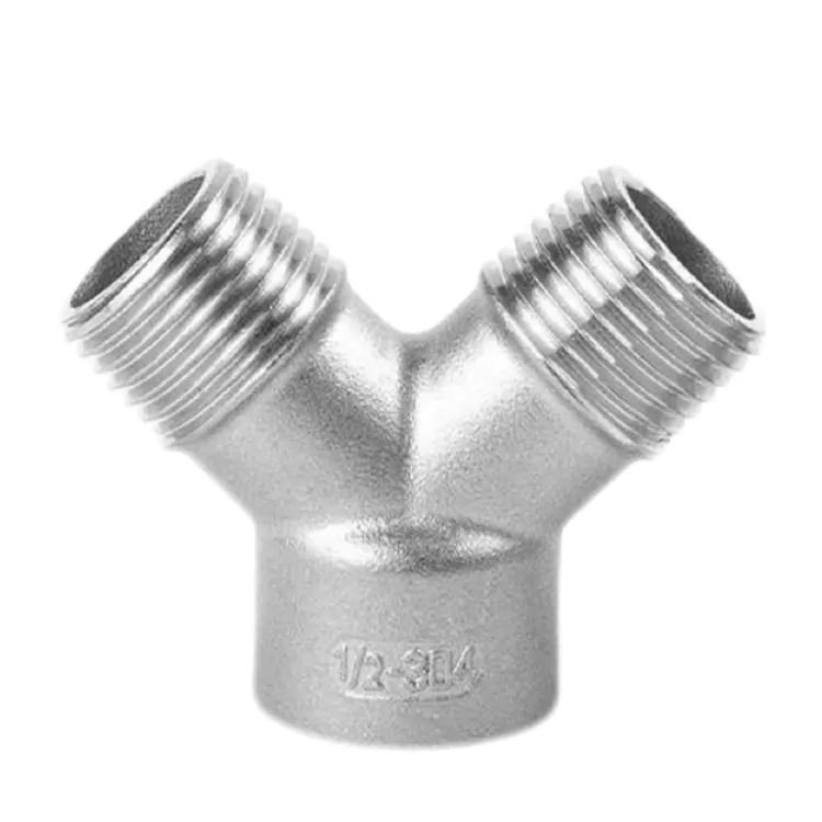 BSP Ryðfrítt stál Kvenkyns-Karlkyns Y-Type Pipe Tee
