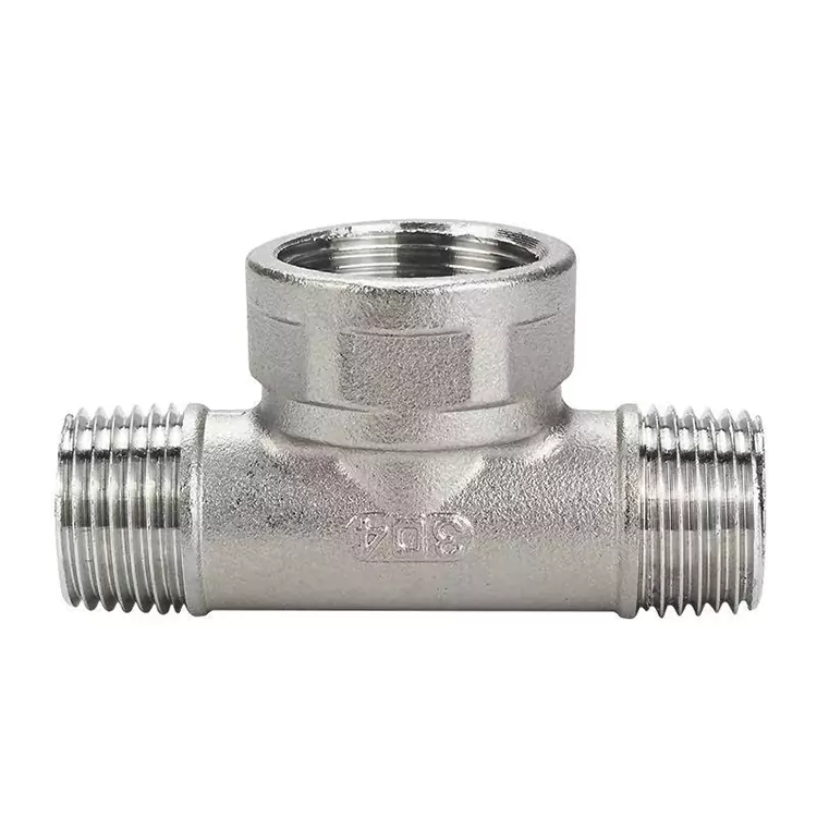 DN15-DN100 BSP Ryðfrítt stál Medium-Large Pipe Tee