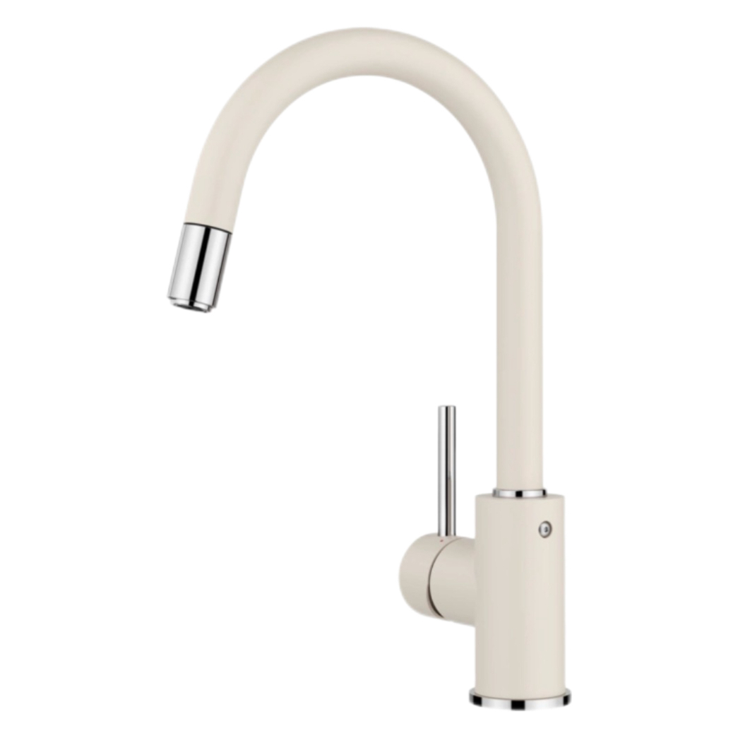 Minimalist Gooseneck Heitt og kalt eldhús útdraganlegt krani